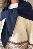 Nora Knit Shawl Navy